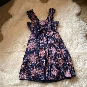 Vintage Silk floral bow dress 4